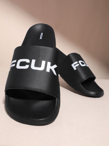 FCUK Men Black Slides - Image 6