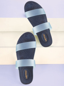 METRO Women BlueOpenToe Slides