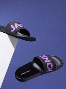 JACK & JONES Men Black Slides - Image 6