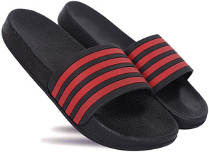 aadi Men Men's Red Synthetic Leather Daily Casual Slider Slides