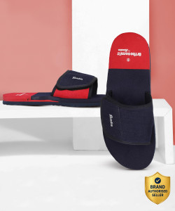 Bata Men Blue Slides - Image 6