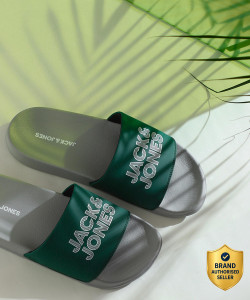 JACK & JONES Men Slides Green - Image 6