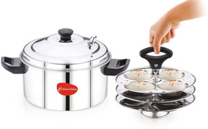Klassi Kichen Stainless Steel 3 plate Idli cooker 12 idlies Slow Cooker