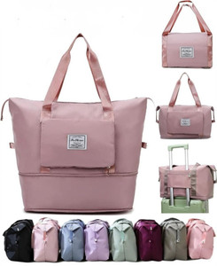 Woomzy Large Capacity Folding Bag, Travel Lightweight Waterproof Carry Luggage Bag Small Travel Bag  - L