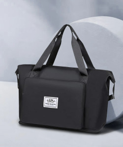 WhiteBoxx Premium Black Foldable and Expandable Travel bag Small