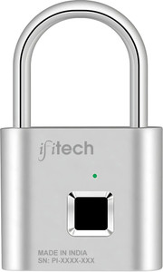 IFITech Rechargeable Smart Fingerprint Padlock (Silver) Smart Door Lock