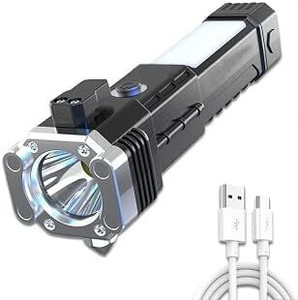 GLOWPIX LED 3W Torch Light Rechargeable Torch Flashlight USB Fast Charger Power Bank Dimmer Switch