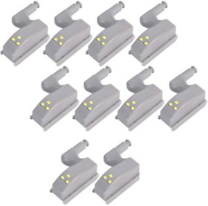 DawnRays Pack of 10 Cabinet Led Hinge Light Smart Sensor Light for Cupboard Wardrobe Smart Bulb