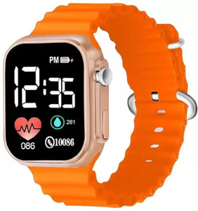 EL SMO Digital Orange Waterproof LED Display Kids Watch for Boys