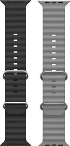 FastCares Silicone Sport Compatible With All Smart Watch Band 42mm 44mm 49mm Pack OF 2 Smart Watch Strap