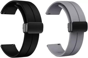 TooHype 22MM Soft Silicon Pack of 2 Smart Watch Strap with Magnetic Buckle for NOICEFIT ICON 2 / EVOLVE 3 / CALIBER 2 BUZZ / BOATT WAVE CALL / WAVE LITE / PRIMIA TALK / ULTIMA CALL MAX / LUNAR FIT / BOLT ROVER PRO / COSMIC R / STRIKER PRO / FIRBOLTT TALK PRO / INVINCIBLE PLUS / PHOENIX PRO / COBRA / APOLLO 2 / HUNTER / SUPERNOVA Smart Watch Strap Smart Watch Strap