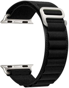DARKFIT Trail Loop Bands/Straps Compatible with Watch 49mm 46mm 45mm 44mm 42mm, Adjustable Velcro Premium Strap for iWatch Ultra & Ultra 2 Series SE 10 8 7 6 5 4 3 2 1. (Only 2 Pcs Trail Loop Strap, Watch NOT Included) Smart Watch Strap (Black, Blue) Smart Watch Strap