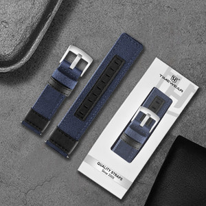 TIMEWEAR Strap with Quick Release Pin Sidebar, Nylon Braided Sports, Compatible Lug width 22 mm Fabric Watch Strap