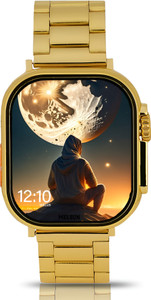 Melbon S9 Ultra Gold smartwatch with two strap Wireless charger and Bluetooth calling Smartwatch