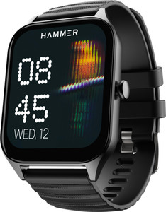 Hammer Stroke 1.96" TFT Biggest Display BT Calling, In Built Games, 100+ Sports Modes Smartwatch