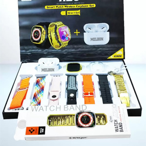 Melbon H20 Bluetooth calling, Phone Book,Music Control,Voice assis. with 1- earpods Smartwatch