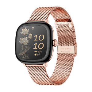 Titan AiRA 1.70" AMOLED Metal Case Square Display,1000 Nits,AI Chat,Rotary Crown,Women Smartwatch