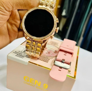 dicrobots dicrobots gen 9 smartwatch gold edition with diamond straps and silicone strap Smartwatch