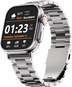 GameSir T800 Ultra Metal Silver Smartwatch with Bluetooth, Fitness & Heart Rate Tracking Smartwatch