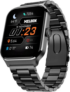Melbon Lumina Black Smartwatch with Bluetooth, Fitness & Heart Rate Tracking Smartwatch
