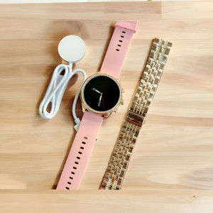 MICROBOTS gen smart watch for women and girls rose gold and pink