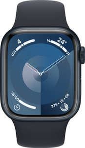 Apple Watch Series 9 GPS 41mm Midnight Aluminium Case with Midnight Sport Band - M/L