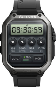 Fastrack Active Pro 1.85" AMOLED Display&AOD(390x450),Functional Crown,BT Calling Rugged Smartwatch