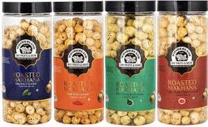 WONDERLAND Foods (DEVICE) Roasted Makhana Jalapeno, Peri-Peri, Mint-Chatpata and Thai Sweet Chilli Fox Nuts (400 g)