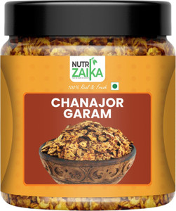 NUTRI ZAIKA Tangy Chana Jor Garam | Spicy & Crunchy Roasted Chickpea Snack | Indian Namkeen