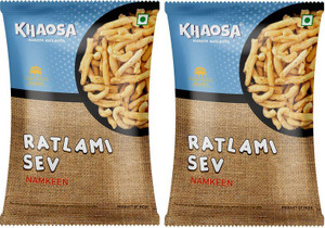 KHAOSA Ratlami Sev 400Gm (200Gm x 2) Bhujia Sev