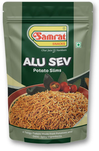 Samrat Alu Bhujia Sev - Crispy Potato Slims Namkeen | Ready-to-Eat Aloo Bhujia Snacks |