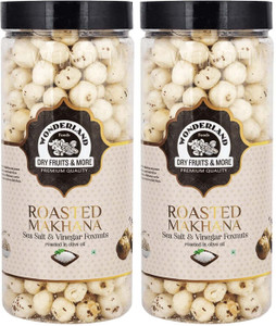 WONDERLAND Foods (DEVICE) Roasted Makhana Sea Salt & Vinegar Foxnuts 200g (2 x 100g)