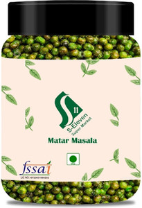 S Eleven Super Market S eleven-Crispy Fried Green Masala Peas Jar/Vatana/Matar Namkeen Green Peas