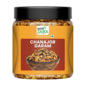 NUTRI ZAIKA Tangy Chana Jor Garam | Spicy & Crunchy Roasted Chickpea Snack | Indian Namkeen Chana Chor