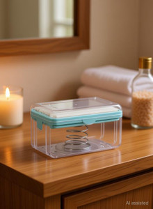 sabahz Soap Cleaning Storage Foaming Box with Bubbler, Foam Soap Dispenser with Roller