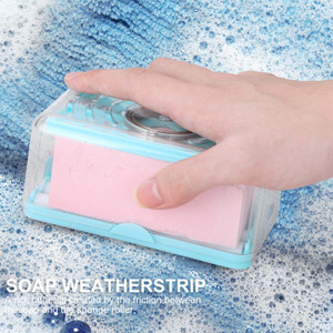 SATSUN ENTERPRISE Dishwashing Soap Dish Bar Box with Drain Holes and Spring Soap Dish Bathroom