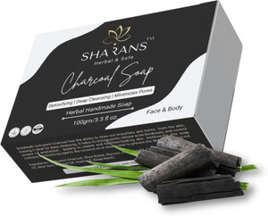 Sharans Activated Charcoal & Aloe Vera Soap With Essential Oils