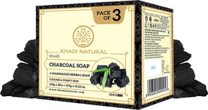 KHADI NATURAL Charcoal Soap for Clean Fresh Skin