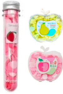 ghorela Travel Soap 1 Bottle Shape + 2 Apple Shape (Pack of 3) multicolor