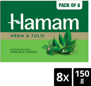 HAMAM Neem & Tulsi Soap Pack of 8 - Image 1