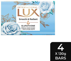 LUX International Smooth & Radiant Bathing Soap with Glutathione &French Moisturizer