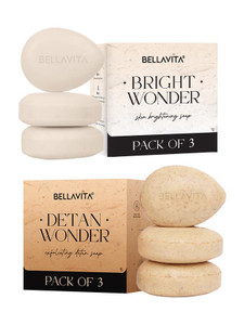 BELLAVITA Bright Wonder & De-Tan Wonder Soap Bar Combo