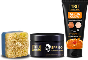 TRU HAIR RebelX 4-in-1 Ice Blast Scrub 100gm+Hairwax 50gm+Alphaglow 25ml