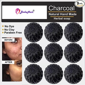 BadaHair ACTIVATED CHARCOAL Natural Hand Made Soap 9 x 100 g