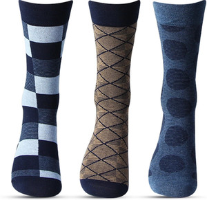 BONJOUR Designer Office/ Business/ Formal Full Length Socks for Men Mid-Calf/Crew