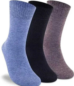 4ZEE Men & Women Solid Mid-Calf/Crew