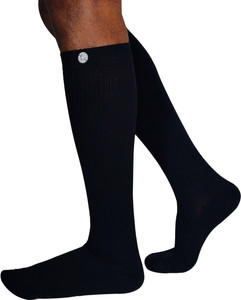 KUE Graduated Compression Socks 18 - 21 mmHg for men and women, enhances blood circulation, best support for Athletic Running, Cycling. Unisex Solid Knee High