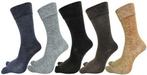 Akeeta Men Solid Mid-Calf/Crew