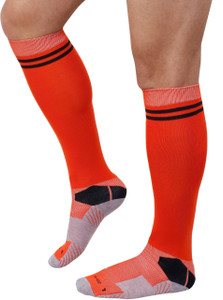 never lose Men Solid Knee High