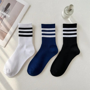 SoxyFeet Men & Women Striped Mid-Calf/Crew